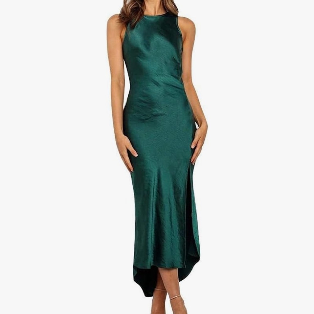 NWT Sz XL Midnight Lunch brand Emerald green color scoop neck midi dress